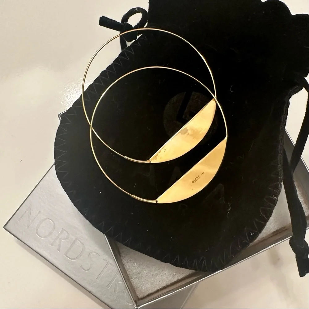 14K Gold Lana Jewelry Eclipse Magic Hoops - Picture 3 of 5
